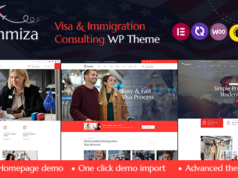 Immiza – WordPress-Vorlage für Einwanderungsvisum-Beratung