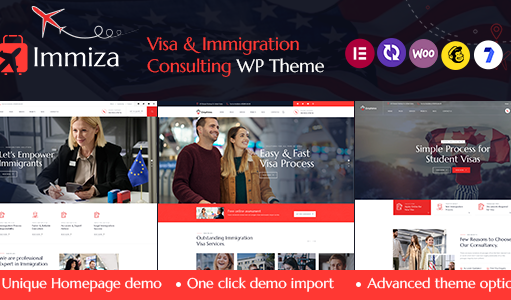Immiza – WordPress-Vorlage für Einwanderungsvisum-Beratung