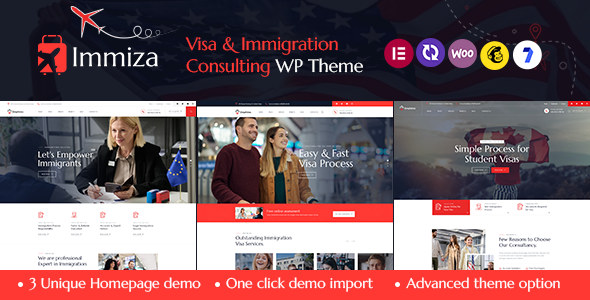 Immiza – WordPress-Vorlage für Einwanderungsvisum-Beratung
