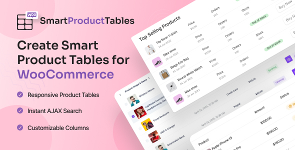 Intelligente Produkttabelle für WooCommerce – Schnelle Bestellformulare und Großhandelstabellen