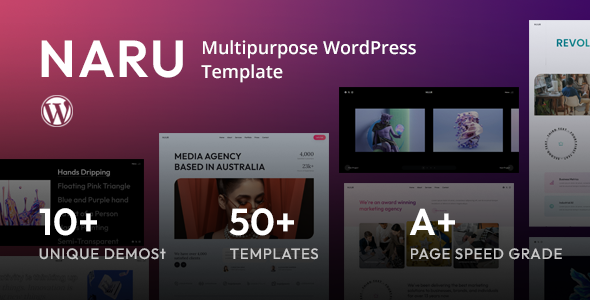 Naru – Mehrzweck-Portfolio-WordPress-Layout