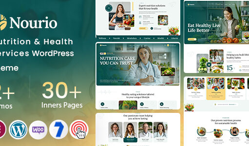 Nourio – WordPress-Layout für Ernährung und Gesundheitsdienste