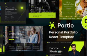 Portio | Persönliche Portfolio-Resume-React-Vorlage