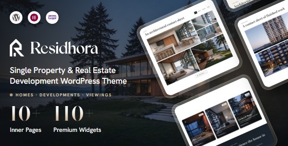Residhora – WordPress-Vorlage für Einzelimmobilien- und Immobilienentwicklung