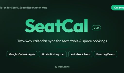 SeatCal – Kalendersynchronisierungs-Add-on für Sitzplatz- und Platzreservierungskarte