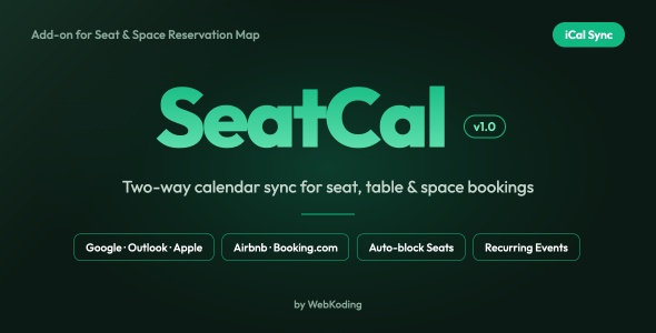 SeatCal – Kalendersynchronisierungs-Add-on für Sitzplatz- und Platzreservierungskarte