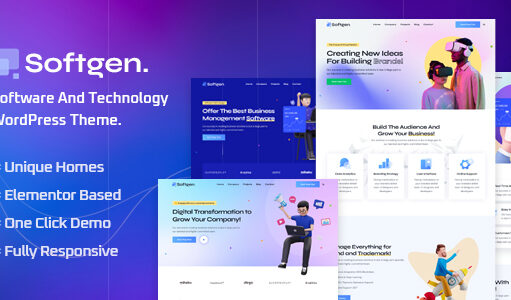 Softgen – WordPress-Vorlage für Software und Technologie