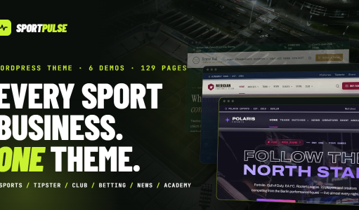 SportPulse – WordPress-Vorlage für Sportvereine und Esports