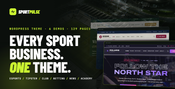 SportPulse – WordPress-Vorlage für Sportvereine und Esports