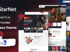 StarNet – WordPress-Vorlage für Internetanbieter