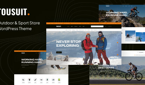 Tousuit – WordPress-Layout für Outdoor- und Sportgeschäfte