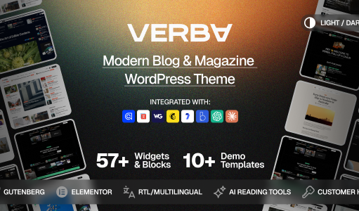 Verba – Modern Blog & Magazine WordPress Vorlage