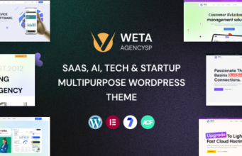WETA – Mehrzweck-WordPress-Vorlage für SaaS, KI, Technik und Startups