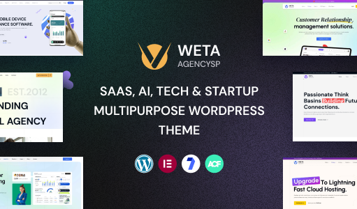 WETA – Mehrzweck-WordPress-Vorlage für SaaS, KI, Technik und Startups