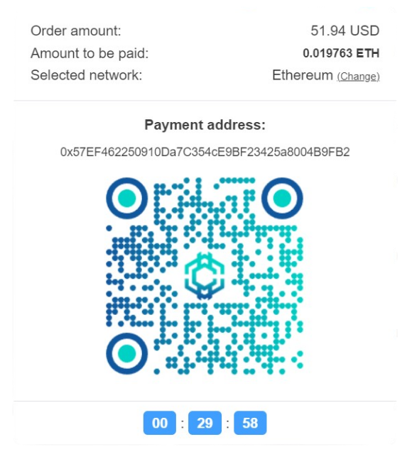 QR-Code-Krypto-Zahlungen für WooCommerce