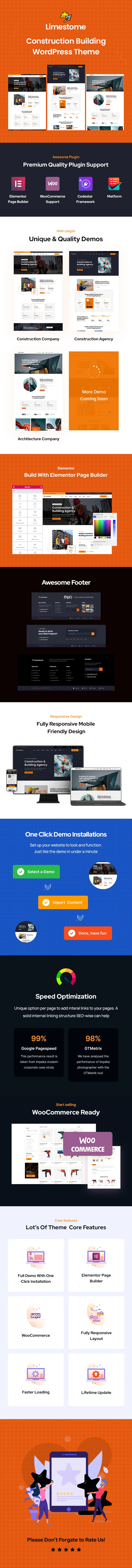 Kalkstein – Bau-WordPress-Theme – 1