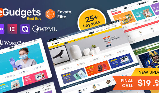 eGudgets – Mehrzweck-WooCommerce-Layout (Kompatibilität mit mehreren Anbietern und Marktplätzen)