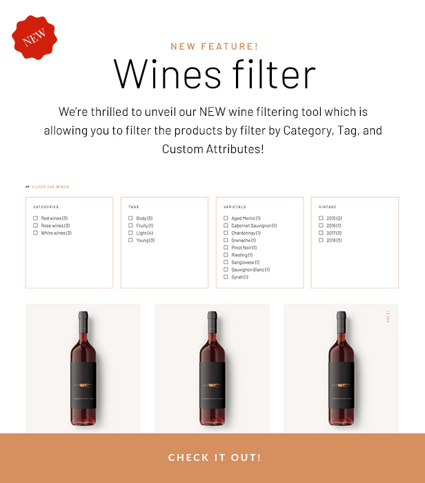 Vinart – Filterfunktion für Weine