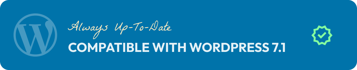 Kompatibel mit der neuesten WordPress-Version